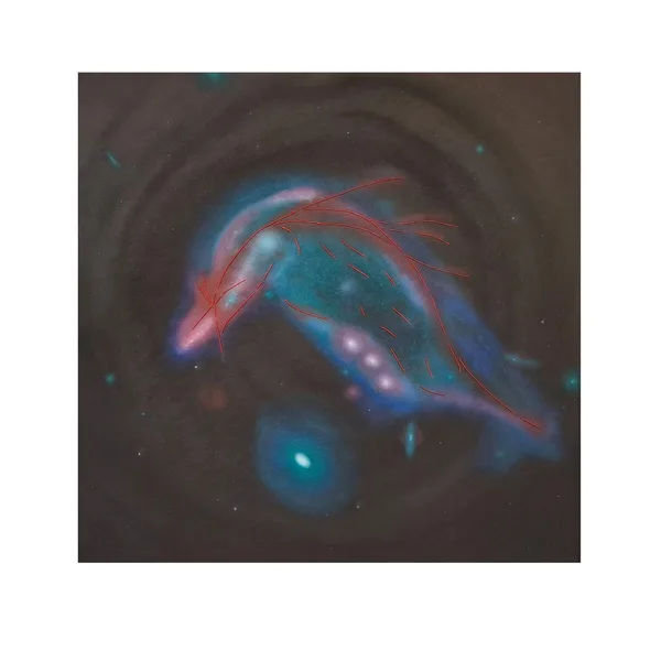 NEBULA IV, 80x80 cm, olej a akryl na plátně